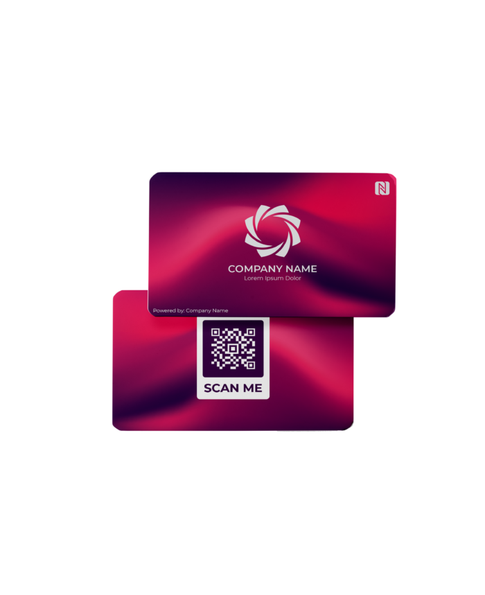 NFC Business Card Maroon Gradient