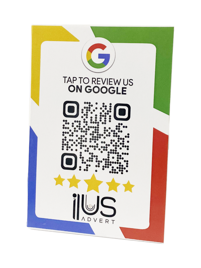 NFC Enabled Google Review Standee White